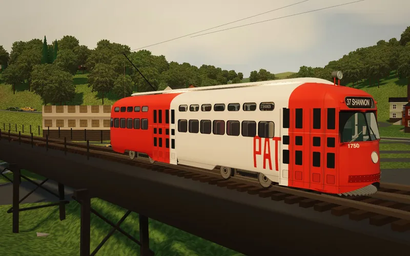 PCC 1750 in PAT red and white with tall PAT letters